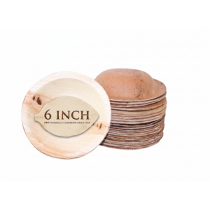 1 Areca Palm Leaf Plates 6'inch